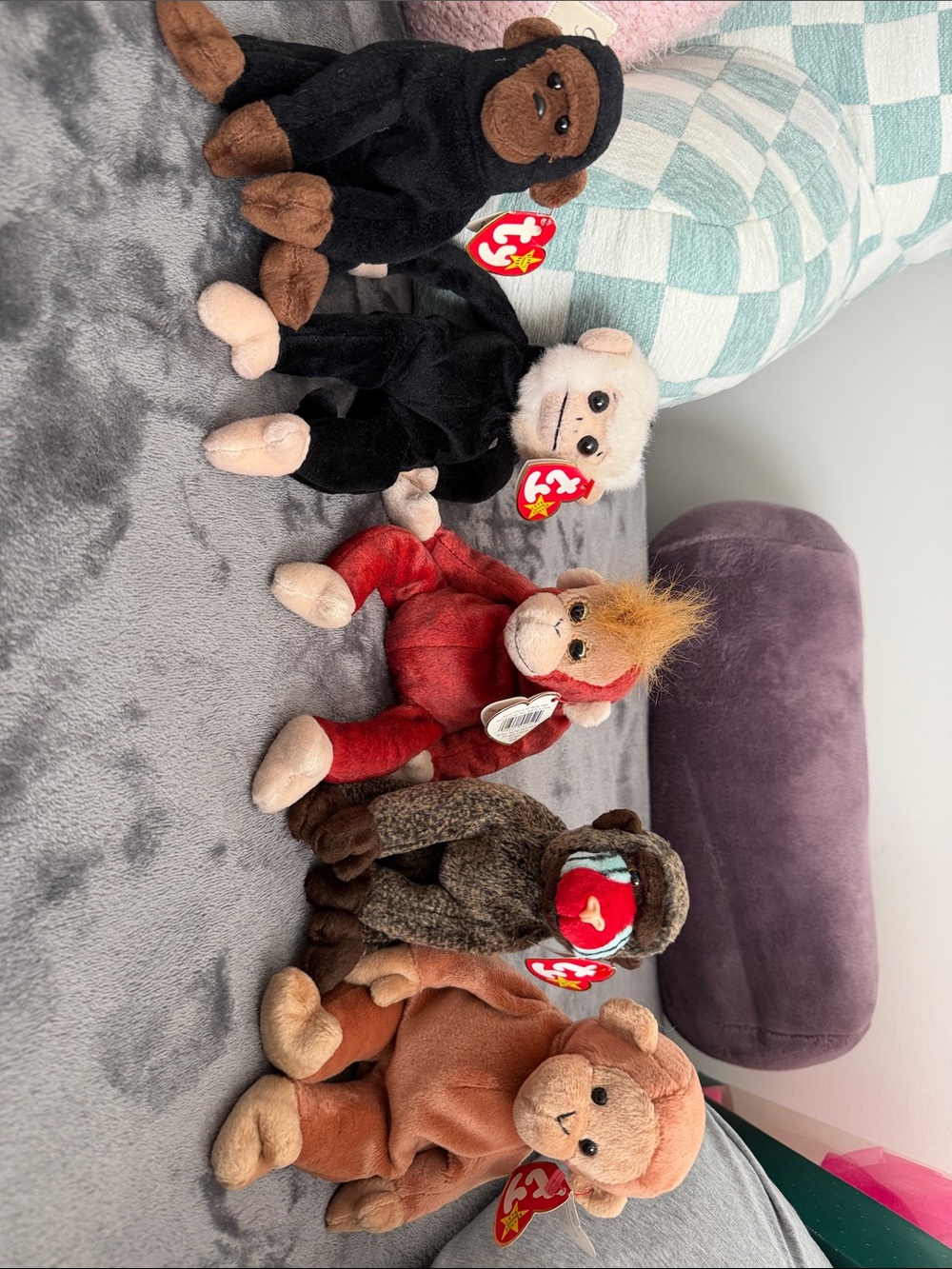 Beanie Baby TY Plush Monkey Collection !